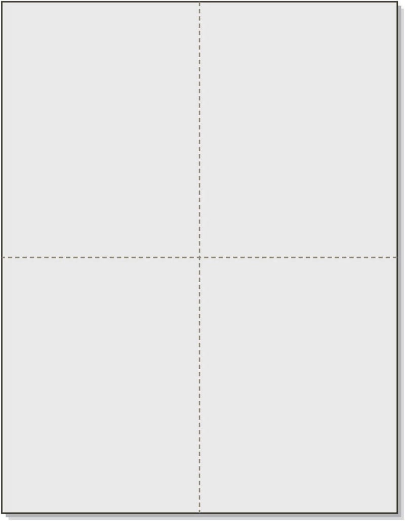 NextDayLabels - 8-1/2 x 11 Laser and Inkjet Printer Postcards 4 up Per Page, (4-1/4" x 5-1/2" Each Card After Perf) 50 Sheets / 200 Cards - Gray - Image 1